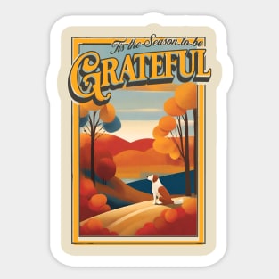 Tis the season to be grateful Sticker